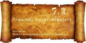 Trencsánszki Nikolett névjegykártya