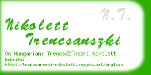 nikolett trencsanszki business card
